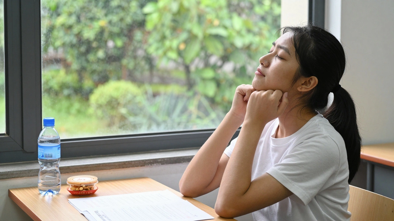 Student taking a healthy break from studying