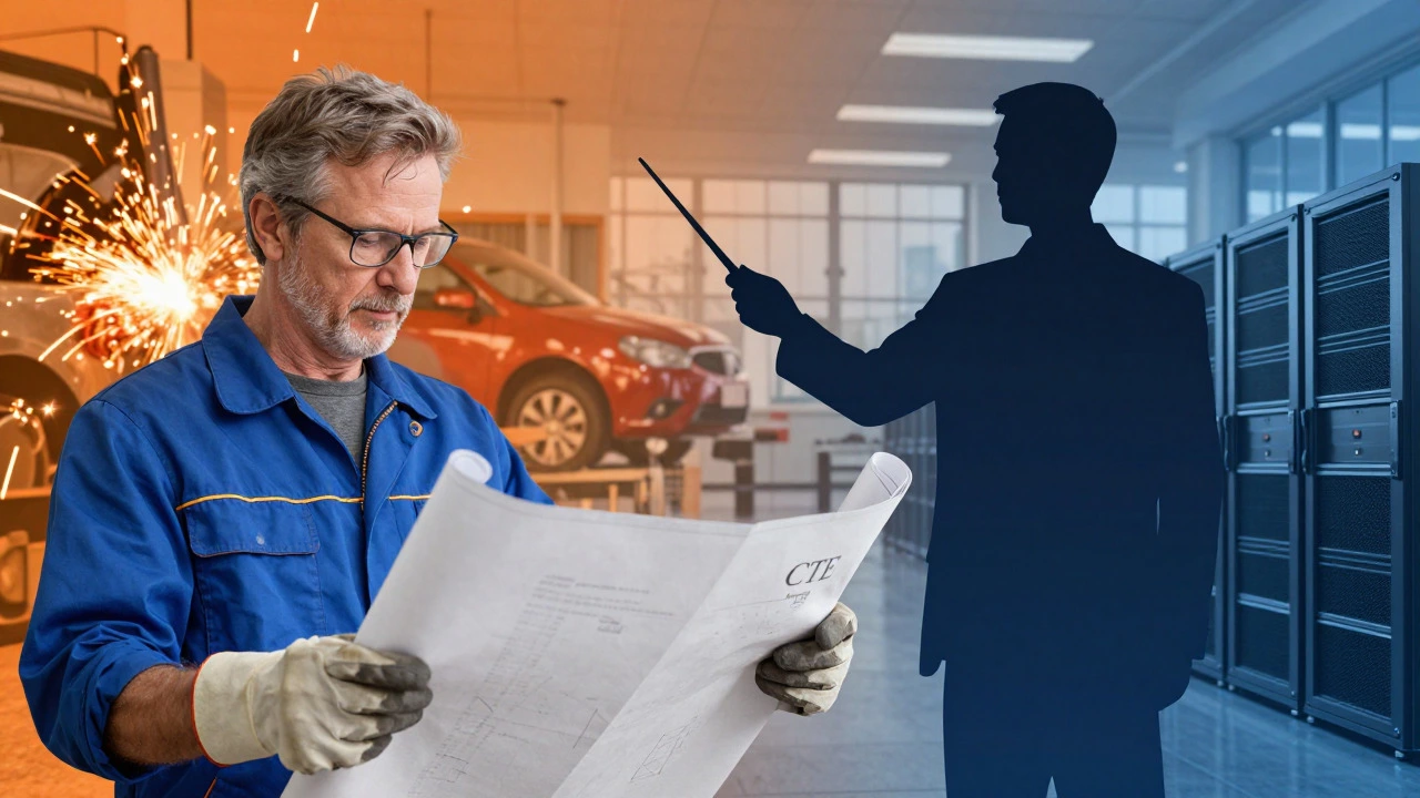 Tradesperson transitioning to teacher role in vocational education