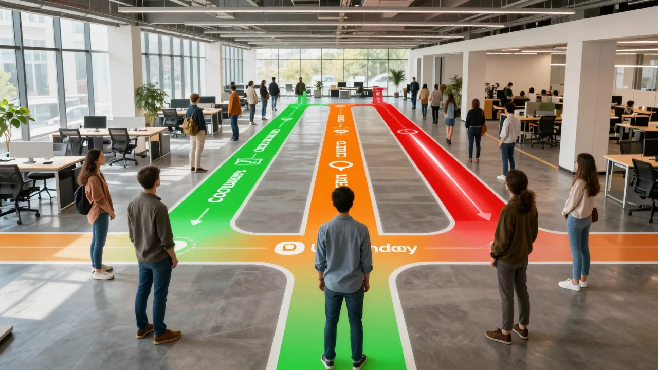 Visual metaphor for choosing between different coding learning paths